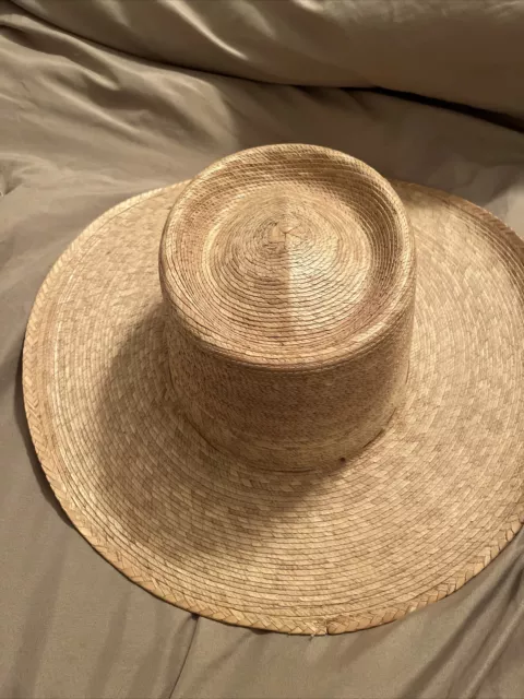 Mexican Legitimo Fidepal Sahuayo Straw Hat Vintage Size 57 Preowned.