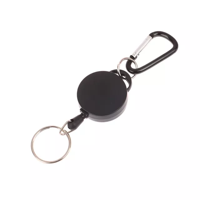 Retractable Badge Reel for Name Tag Card Metal Pull Retracting Key Chain Ring