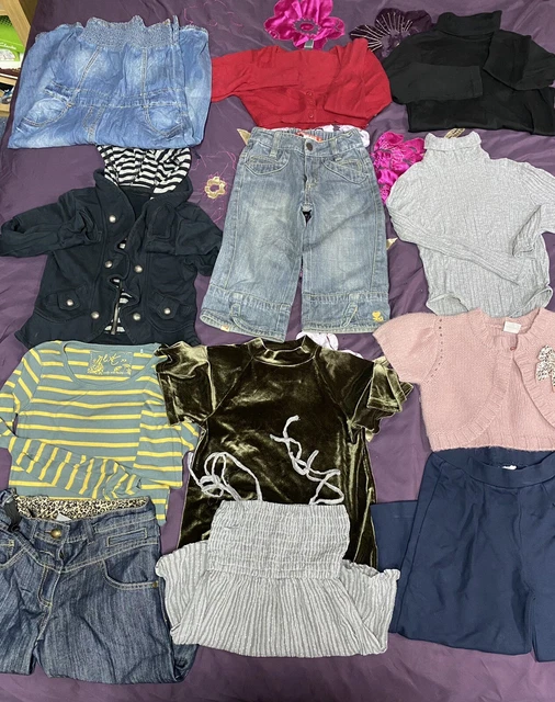 Pacchetto di abbigliamento ragazza designer età 5-8 anni, Next, Mostly Zara, New Look ecc.