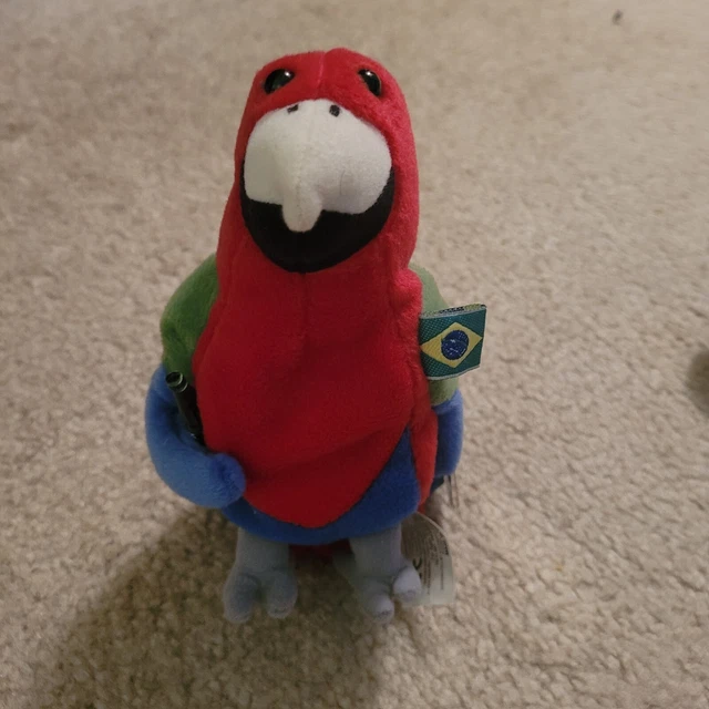 Vintage Coca Cola International Beanie BARROT The Parrot Brazil 1998 With Bottle