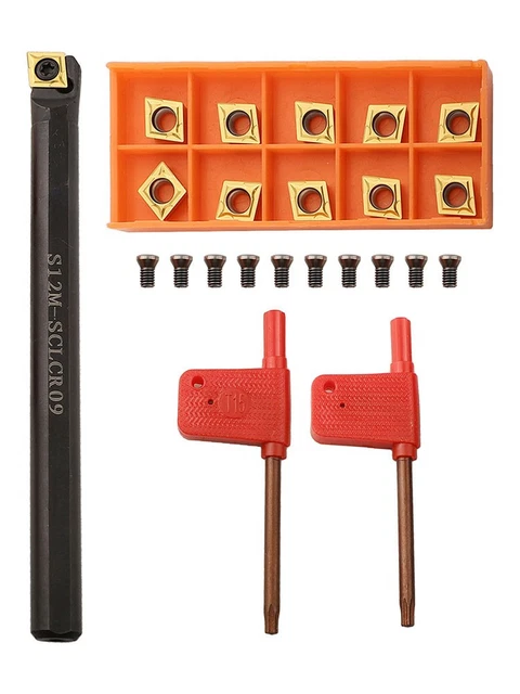 Lot 11 Porte-outils Tour SRDPN1010H10 + 10 Inserts Carbure RPMT10T3MO - Pour Fraisage Tournant