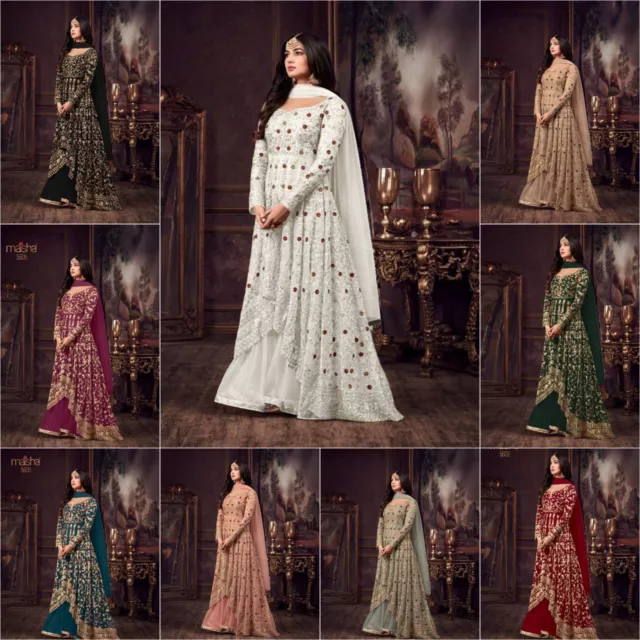 Bollywood Mariage Lourd Indien Fête Pakistanais Femme Salwar Kameez Robe Mariage