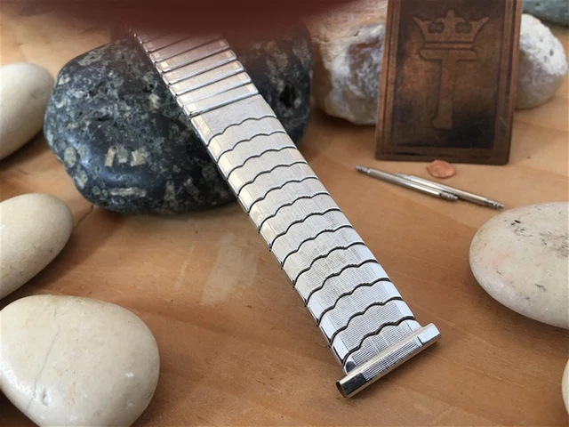 1959 Speidel Riptide 10k White Gold Filled nos unused Vintage Watch Band