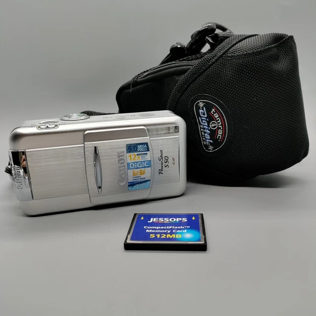 Canon PowerShot S50 5.0MP Compact Digital Camera Silver Tested