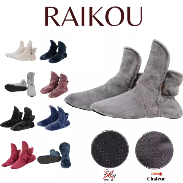 Hausschuhe Hüttenschuhe Flanell Anti Rutsch Socken Haussocken Winter Pantoffeln