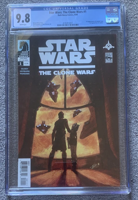 Star Wars The Clone Wars #1 CGC 9.8 Dark Horse 2008 1st Ahsoka Tano & Capt Rex!!
