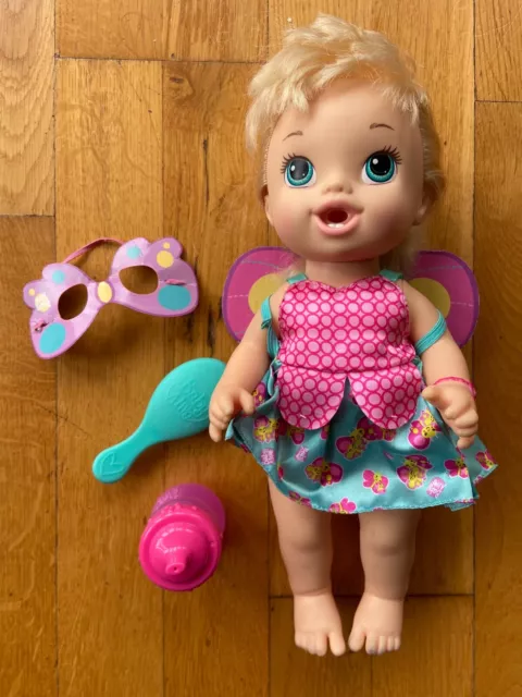 BABY ALIVE BUTTERFLY Party Doll Interactive Doll Drinks Wees