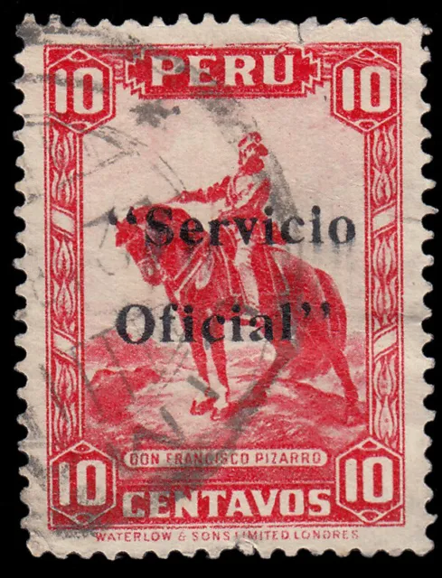 Peru 31 1935 Stamps Of 1934-36 With Surcharge Service Official Used