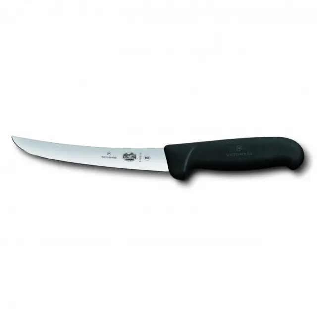 Victorinox Boning Knife Curved Wide Blade Fibrox 15cm | Black