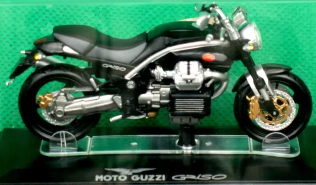 Moto Guzzi, "GRISO", Black, 1:24 Scale Model, In Display Case, By Starline Model