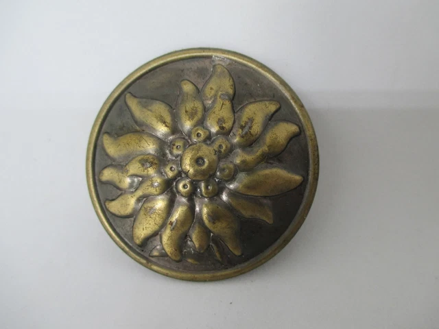 Vintage Edelweiss Art Decó Metal Mujer Adorno Broche Pin de Solapa Antiguo