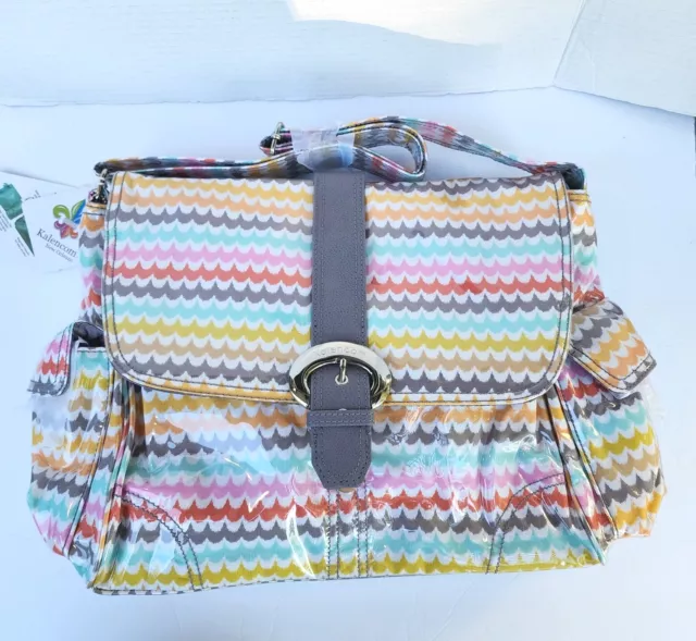 Kalencom Rainbow Chevron Spa Laminated Diaper Bag Trendy Fashionable Unisex