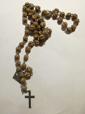 Rosario Cristallo 4x3mm Colore Celeste DELL'ARTE Articoli Religiosi 
