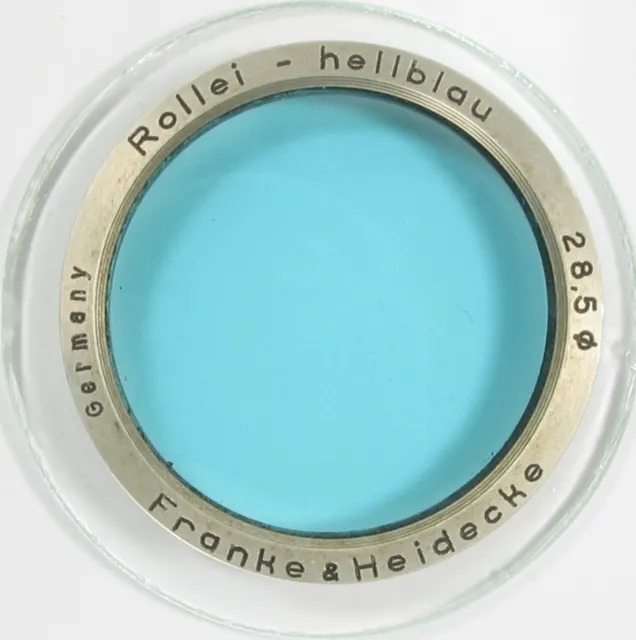 Filtro FRANKE & HEIDECKE Rollei-azul claro Light Blue 28,5 mm para Rolleiflex TLRs