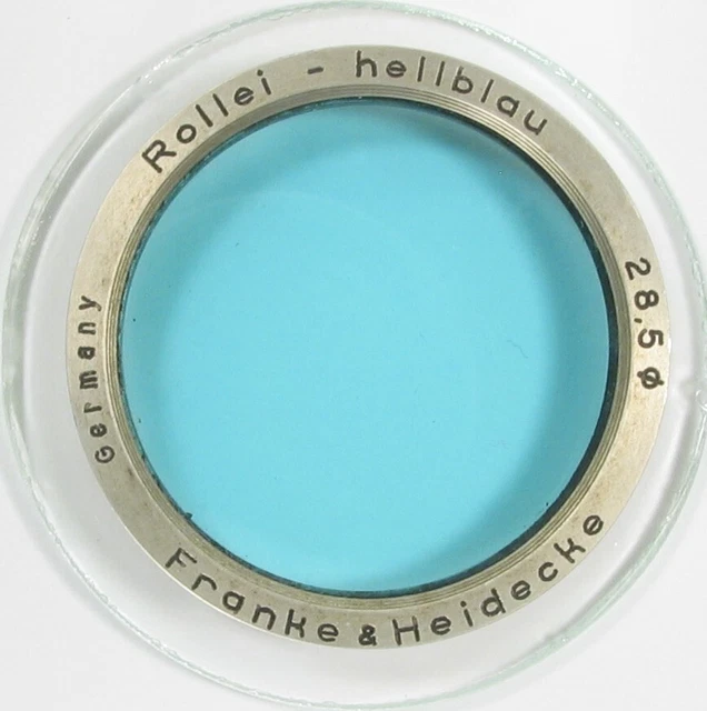 Filtro FRANKE & HEIDECKE Rollei-azul claro Light Blue 28,5 mm para Rolleiflex TLRs