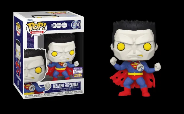 Funko Pop! DC COMICS Heroes: Bizarro Superman #474! 2023 San DIego Comic Con!