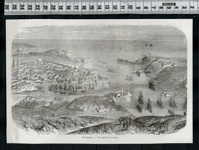 G58 / Gravure 1877 /  Sebastopol Vue Prise De La Rade