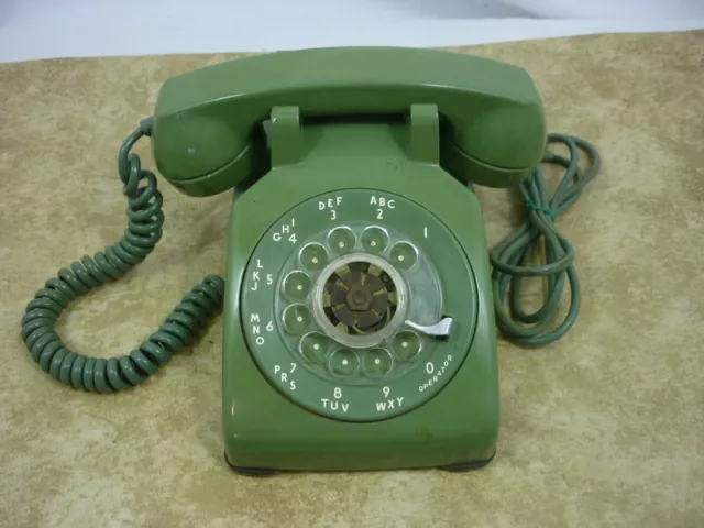 Western Electric Rotary Desktop Telephone Green G3 10/59 AS-IS  22F011