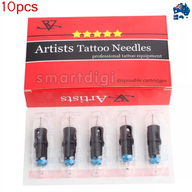 New 10pcs Tattoo Cartridges Needles Disposable Sterilized Round Liners Shaders