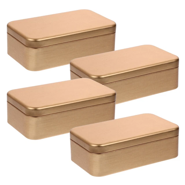 4 pz confezione regalo scatola di ferro piastra di stagno bambino lattine rotonde in metallo