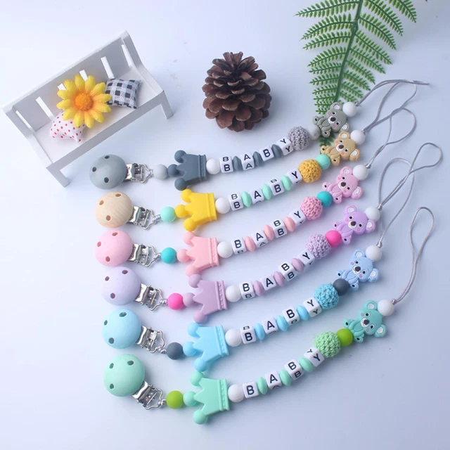 Dummy Clip Baby Boys Girls Pacifier Soother Chain Holder Strap Clips Silicone