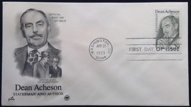 Scott 2755 FDC Dean Acheson Secretary of State Author Art Craft PCS Cachet