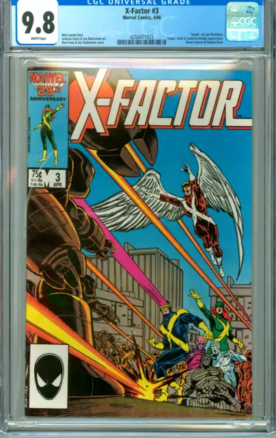 X-FACTOR 3 CGC 9.8 WP DEATH OF CARL MADDICKS New CGC CASE Copper Age MARVEL 1986