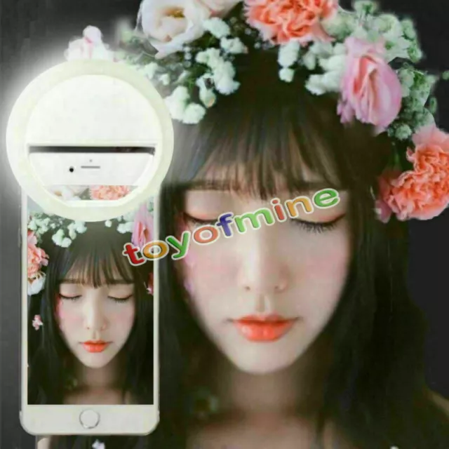Led ring light portable selfie blanc 32 accessoire clip de fixation vendeur