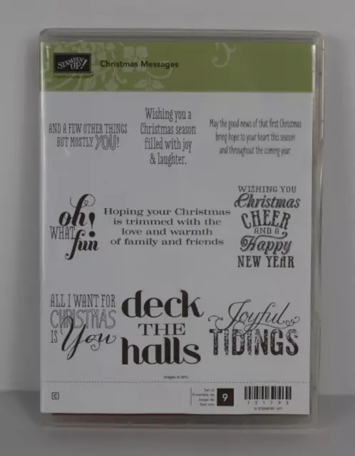 Stampin' Up  CHRISTMAS MESSAGES Stamp Set Sentiments Holiday RUBBER UNMOUNTED