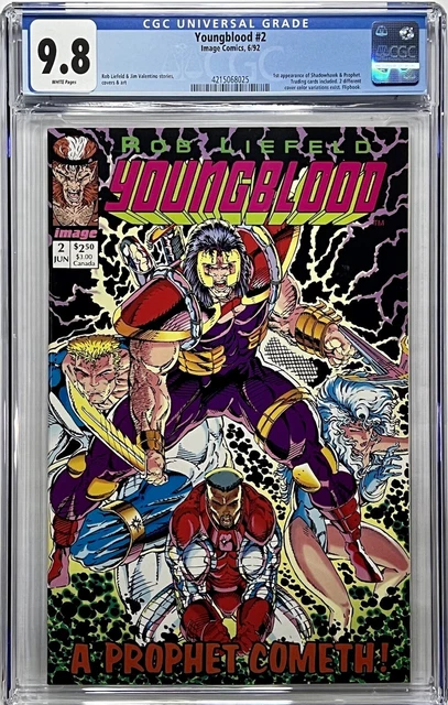 CGC 9.8 YOUNGBLOOD #2 1st appearance of SHADOWHAWK & PROPHET Image 1992