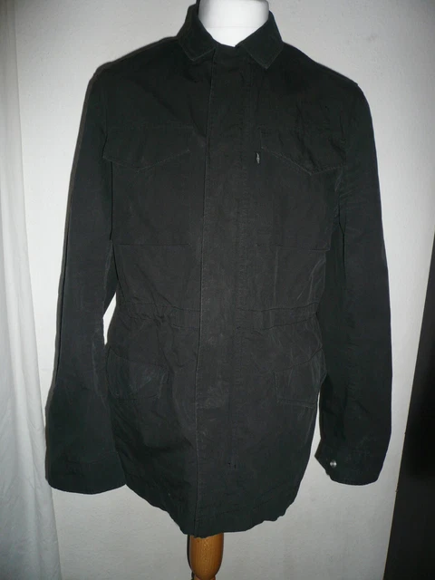 ALLSAINTS LOGAN COTTON Blend Military Style Jacket Black Medium 60.00 PicClick UK