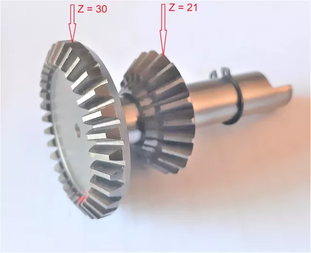 COPPIA CONICA INFERIORE Z 21 e Z 30 DENTI DRITTI