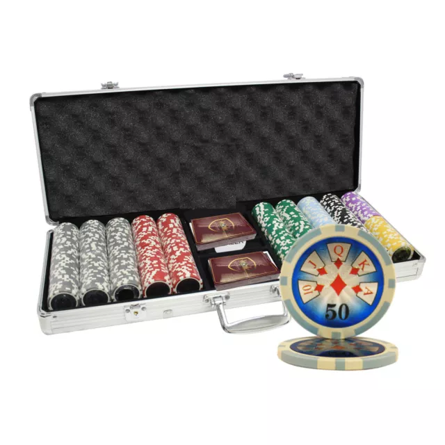 Mrc Poker 500Pcs 14G High Roller Poker Chips Set