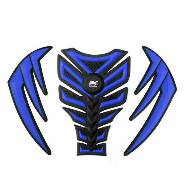 3D Side Tank Pad Protector Gas Motor Fit For Kawasaki Versys Ninja 300 250R Blue