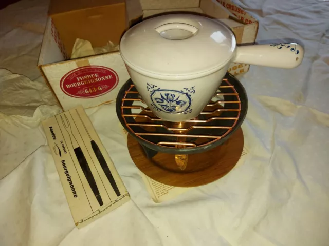 Appareil A Fondue  Vintage Le Creuset  ( En Boite )