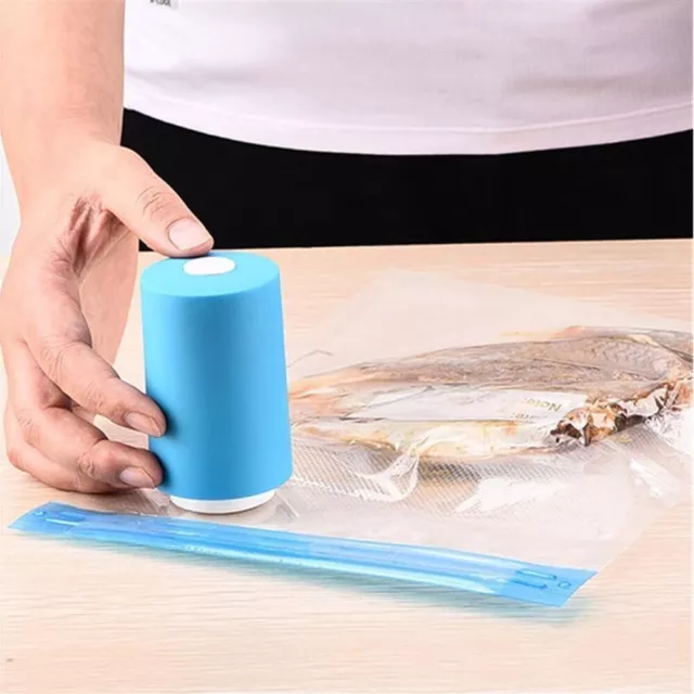 Mini Automatic Compression Air Pump Portable USB Sealer + 10 Reusable Vacuum Bag 3