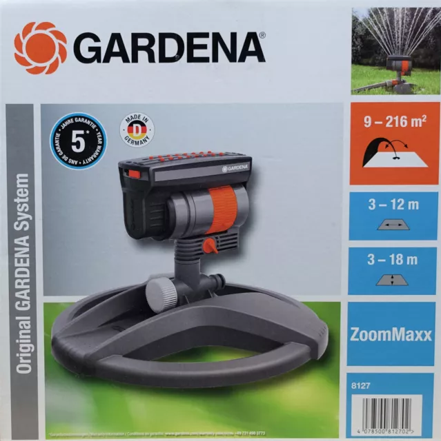 Gardena Viereckregner Rasensprenger AquaZoom compact ZoomMaxx (8127)