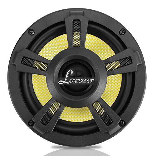 Lanzar Upgraded Opti 6.5” High Power Coaxial Speaker - Powerful 400 Watt Peak...