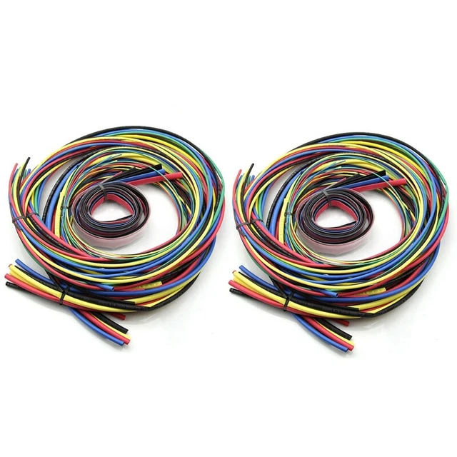 2X 55M/Kit Heat Shrink Tubing 11 Sizes Colourful Tube Sleeving Wire Cable 6 K5J6