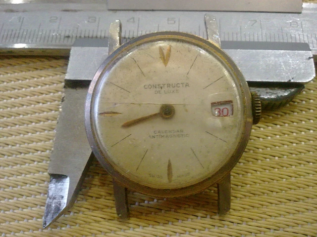 VINTAGE MEN WATCH MADE IN SWISS CONSTRUCTA DE LUXE £22.39 - PicClick UK