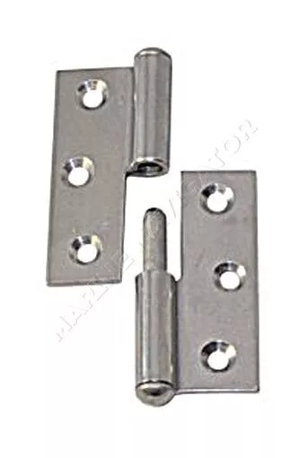 Rolled Hinge Stainless Steel Straight Left 50 x 40 x 1.5mm
