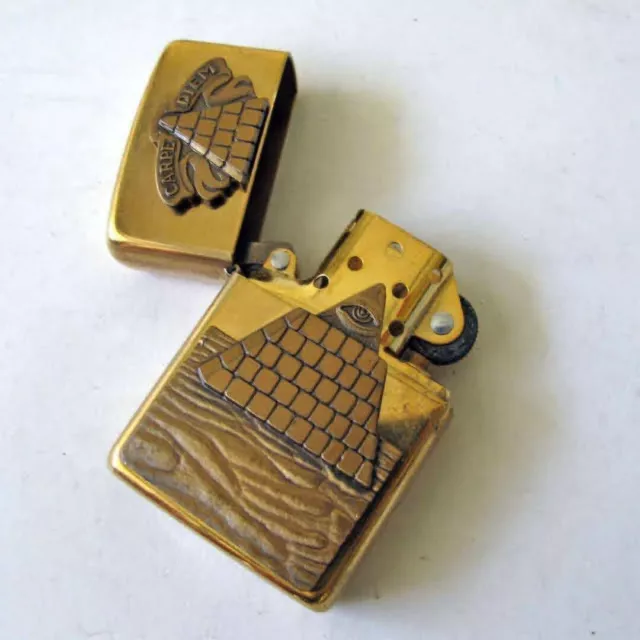 1996 ZIPPO lighter CARPE DIEM Freemason Vintage