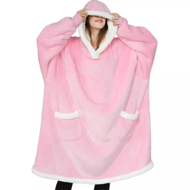 Felpa con cappuccio plaid coperta Inverno caldo vestiti domestici donne uomini 22