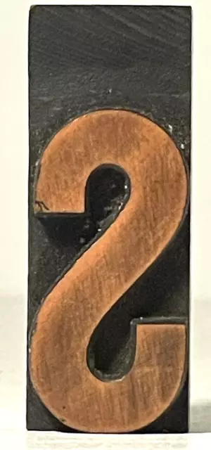 WOOD LETTER S "S"  Lower Case Vintage Letterpress PRINT TYPE Printing  Patina