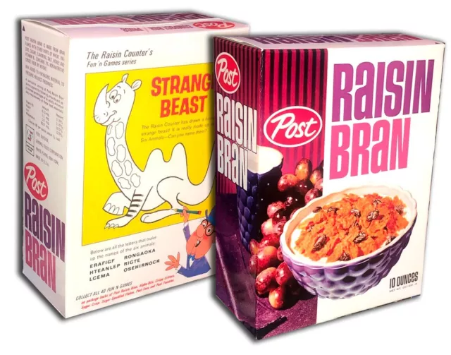 Post RAISIN BRAN (10oz Compact Size)  Cereal BOX  (BOX ONLY!)