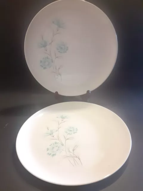 Vintage MCM Taylor Smith Ever Yours Boutonniere 10" Dinner Plates Set of 2