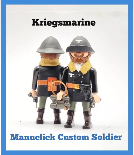 PLAYMOBIL CUSTOM Soldado WW2 ALEMAN KRIEGSMARINE SUBMARINO GUERRA MUNDIAL