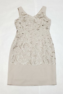 Antonio Melani Dress Sheath Sleeveless - Beige - Size 6 - Pre-Owned / Worn Once