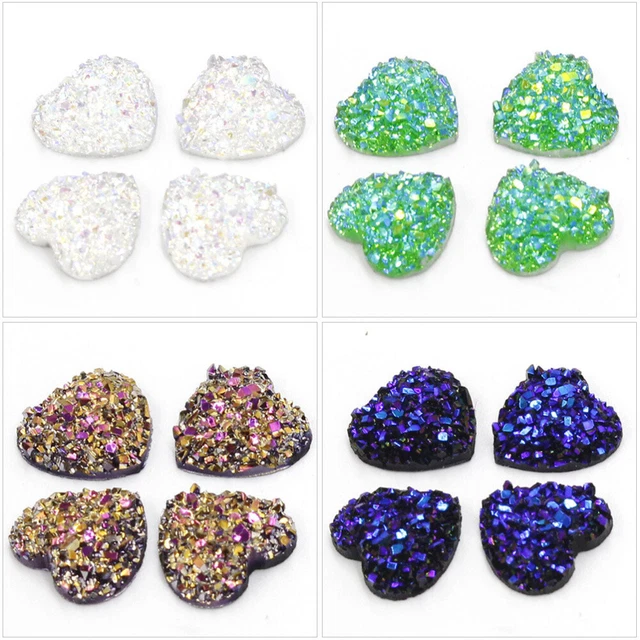 100pcs Birthstone Charme Perlen Valentinstag Liefern Harz Tasten Scrapbooking 2