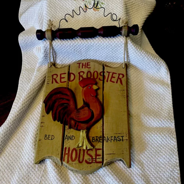 The Red Rooster Bed and Breakfast House, Wall Decoration Country Style 12x7.5